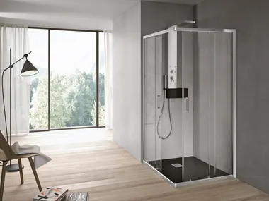 FORTY - Corner shower cabin with sliding door _ Gruppo Geromin